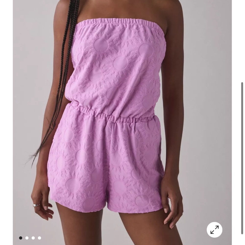 Roxy Special Feeling Strapless Terry cloth cover-up romper NWT